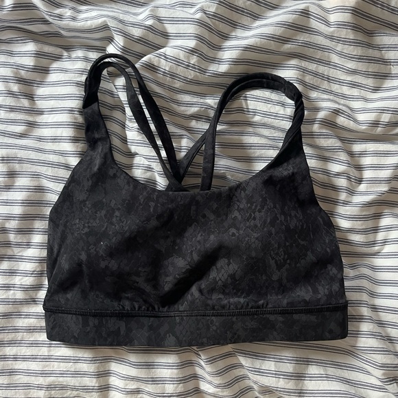 LULULEMON ENERGY BRA sports bra black size 4 - Picture 3 of 5